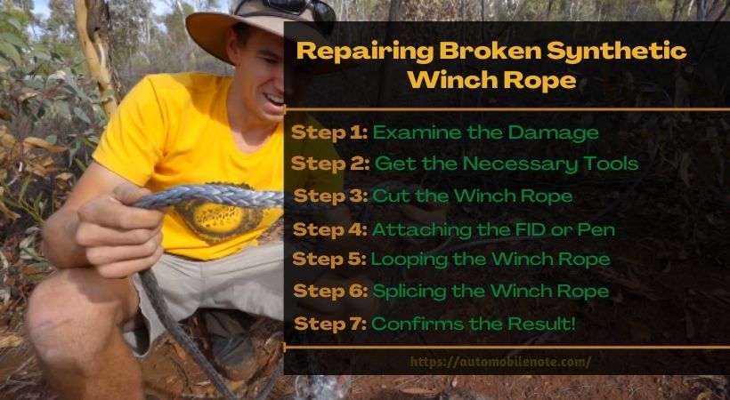 Repairing Broken Synthetic Winch Rope